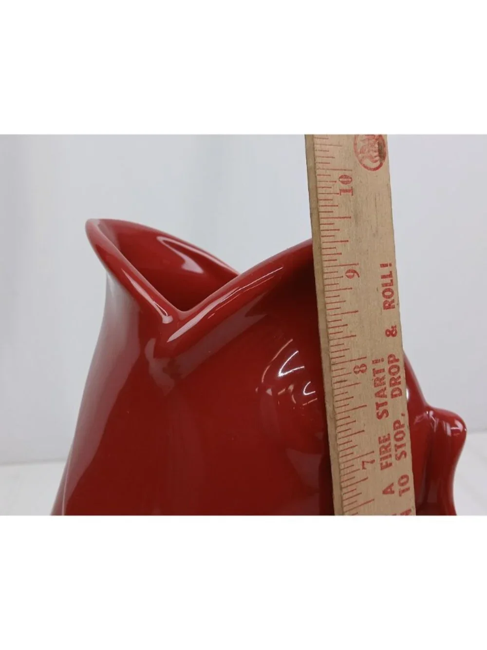 Red GurglePot Fish Pitcher Vase Large 9.5